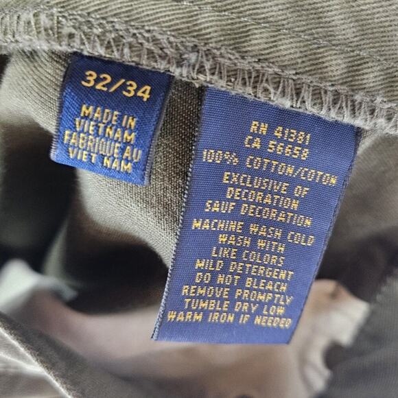 Polo Ralph Lauren Jeans Mens 32x34 Green Straight Leg 100% Cotton Denim Jeans - Picture 3 of 3